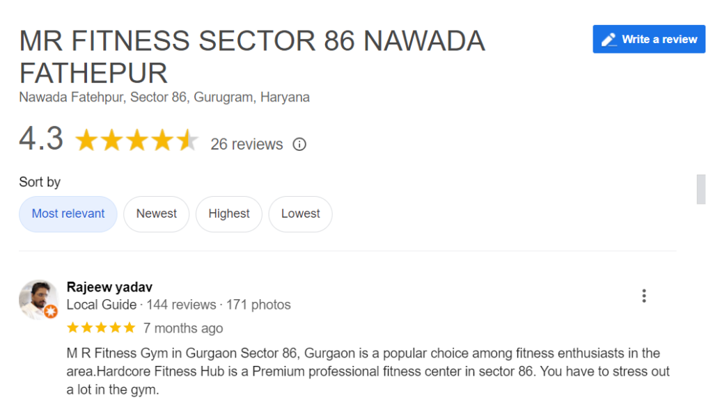 review of mr gym gurgaon